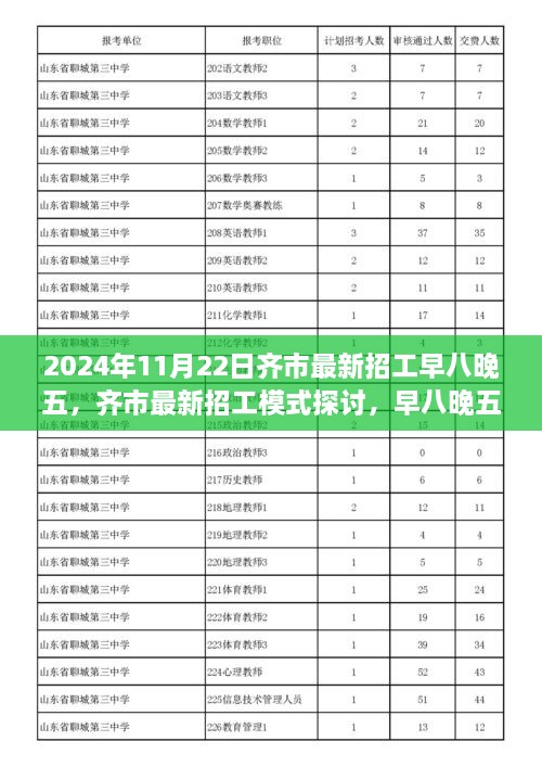 齐市最新招工模式与早八晚五工作制度探讨，优劣分析与展望