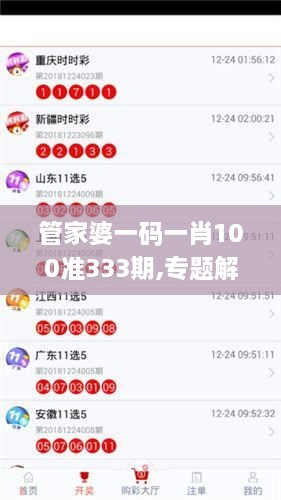 管家婆一码一肖100准333期,专题解答解释落实_RVP4.57