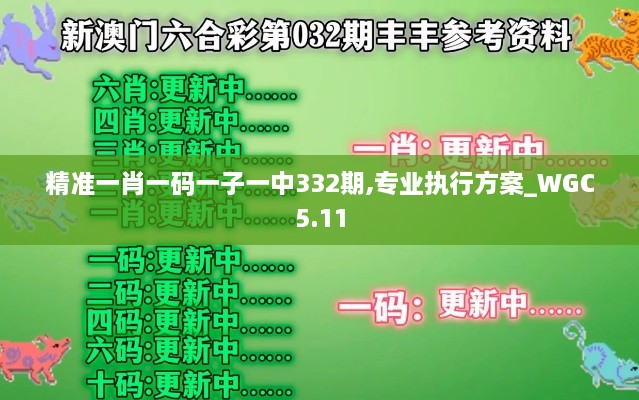 精准一肖一码一子一中332期,专业执行方案_WGC5.11