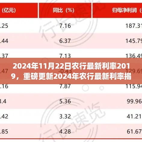 揭秘2024年农行最新利率，理财规划新篇章开启！