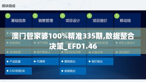 澳门管家婆100%精准335期,数据整合决策_EFD1.46