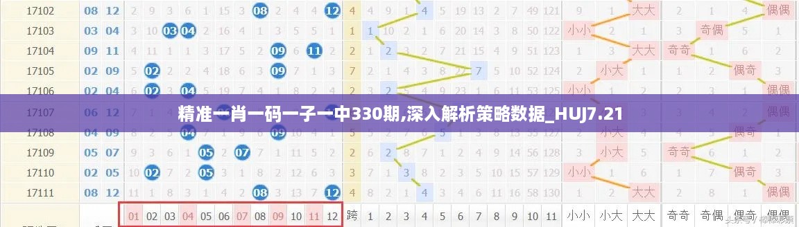 精准一肖一码一子一中330期,深入解析策略数据_HUJ7.21