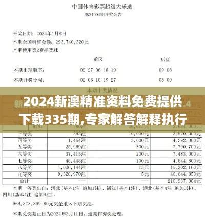 2024新澳精准资料免费提供下载335期,专家解答解释执行_YUD7.15