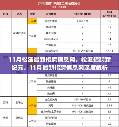 松滋招聘新纪元，揭秘11月最新招聘信息网深度解析