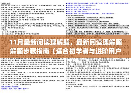 最新阅读理解题解题指南，步骤详解，适合初学者与进阶用户（11月版）