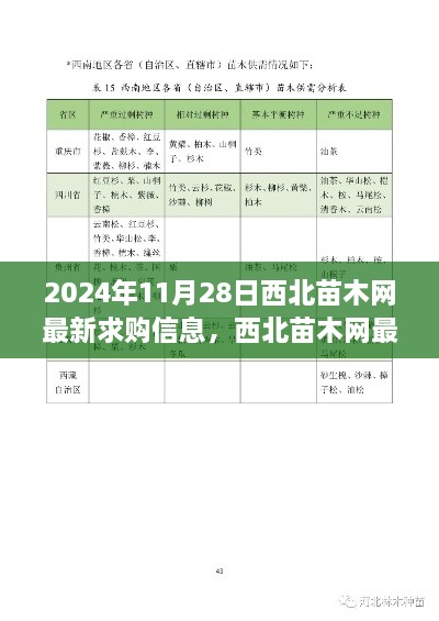 西北苗木网最新求购信息解析及市场分析——2024年11月28日报告