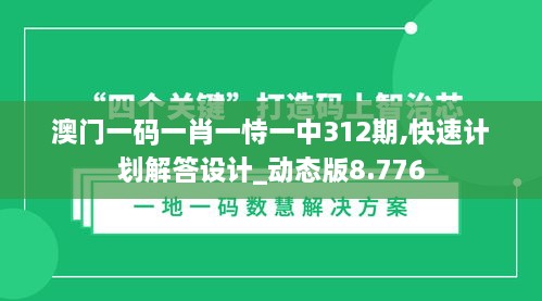 澳门一码一肖一恃一中312期,快速计划解答设计_动态版8.776