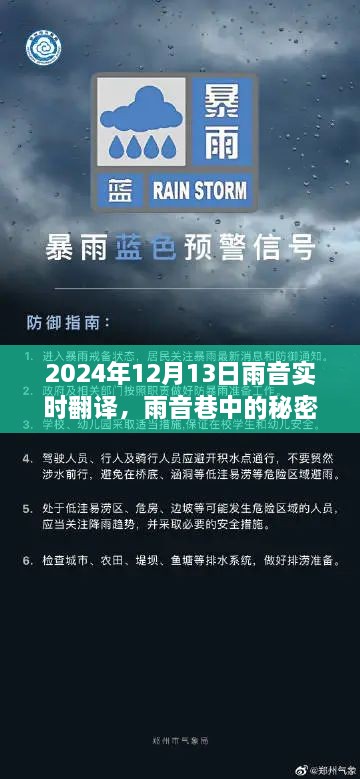 雨音巷的秘密宝藏，实时翻译小店的传奇故事（2024年12月13日）