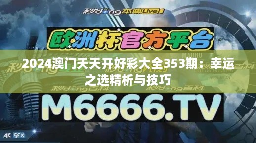 2024澳门天天开好彩大全353期：幸运之选精析与技巧