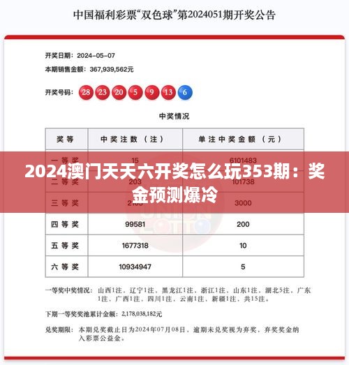 2024澳门天天六开奖怎么玩353期：奖金预测爆冷