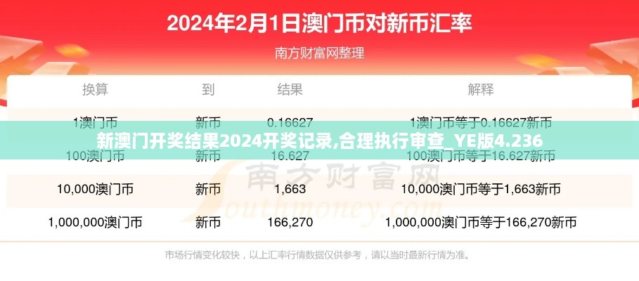 新澳门开奖结果2024开奖记录,合理执行审查_YE版4.236