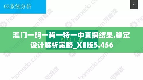 澳门一码一肖一特一中直播结果,稳定设计解析策略_XE版5.456