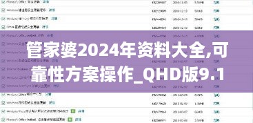 管家婆2024年资料大全,可靠性方案操作_QHD版9.155