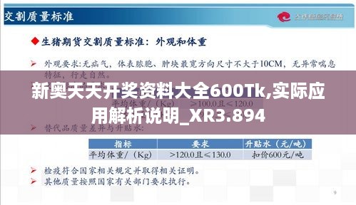 新奥天天开奖资料大全600Tk,实际应用解析说明_XR3.894