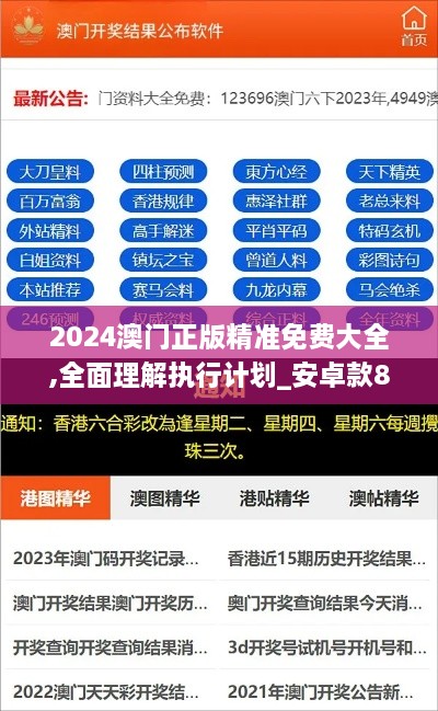 2024澳门正版精准免费大全,全面理解执行计划_安卓款8.630