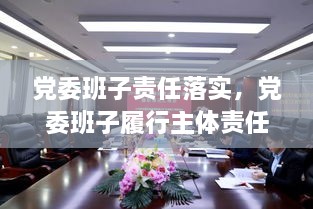 党委班子责任落实，党委班子履行主体责任的建议 