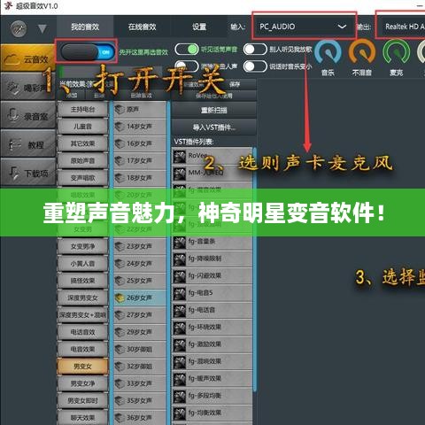 重塑声音魅力，神奇明星变音软件！