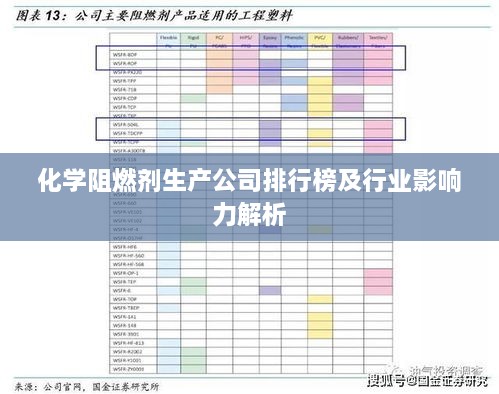 化学阻燃剂生产公司排行榜及行业影响力解析