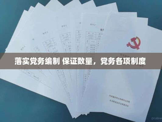 落实党务编制 保证数量，党务各项制度 